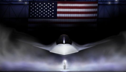 2025~2029년 사이 실전 배치를 위한 개발 마지막 단계에 접어든 F-47의 이미지. 아직 구체적인 외형은 공개되지 않았다.