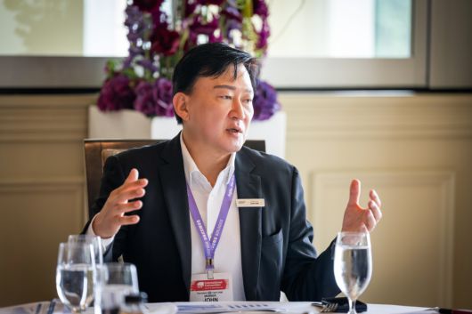 17일(미국 현지시간) 존 림 삼성바이오로직스 대표가 미국 보스턴에서 열리고 있는 바이오USA에서 기자들과 만나 “생산능력·포트폴리오·글로벌 거점을 중심으로 한 3대 축 확장 전략에 속도를 내겠다”고 밝혔다.