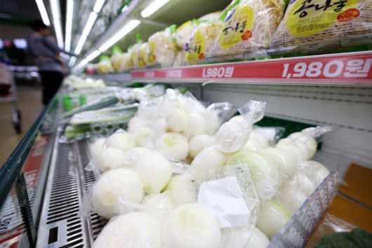 지난달 농산물과 석탄 등 에너지 가격이 하락하면서, 생산자물가가 1년 6개월 만에 가장 큰 폭으로 내렸다. 20일 한국은행에 따르면 5월 생산자물가지수는 2020년을 100으로 봤을 때, 직전 달보다 0.4% 낮은 119.66으로 집계됐다. 4월에 이어 두 달 연속 하락했으며 지난 2023년 11월 이후 가장 큰 내림폭이다. 직전 달과 비교해보면, 참외가 53%, 양파가 42% 가격이 떨어져 농림수산품이 4.4% 낮아졌고, 공산품 가운데서는 석탄·석유제품이 4.2% 하락해 생산자물가를 끌어내렸다. 이날 서울의 한 대형마트에서 시민들이 장을 보고 있다. 신태현 기자 holjjak@