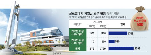 글로컬대학 지원금 교부 현황.