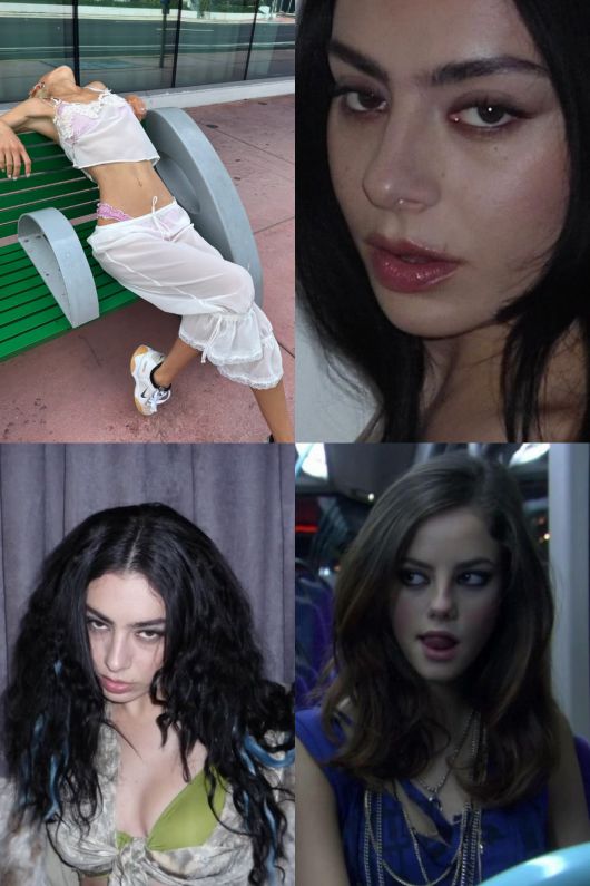 아이리스 로(왼쪽 위부터 시계 방향으로), 찰리 XCX, 카야 스코델라리오. (출처=각 인물 인스타그램, 드라마 '스킨즈' 캡처)