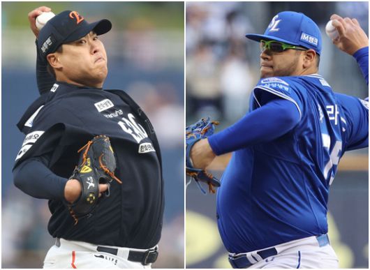 21일 대구 삼성라이온즈파크에서 열리는 프로야구 플레이오프 3차전에 한화 이글스의 류현진과 삼성 라이온즈의 아리엘 후라도가 선발투수로 예고됐다.