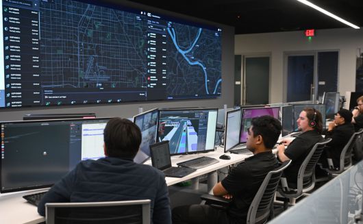 미국 라스베이거스에 있는 모셔널 테크니컬 센터 내 관제실.