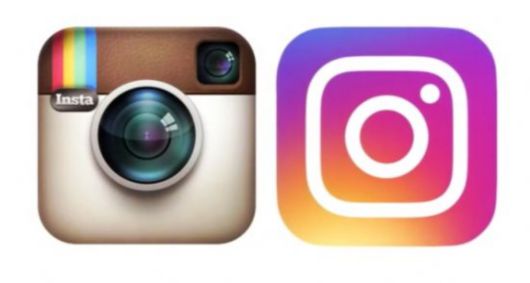 인스타그램이 2016년 변경한 로고(오른쪽)와 기존 로고. (출처=인스타그램)