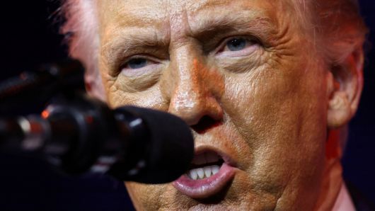 도널드 트럼프 미국 대통령이 6일 워싱턴D.C. 트럼프·케네디 센터에서 공화당원들 대상으로 연설하고 있다.