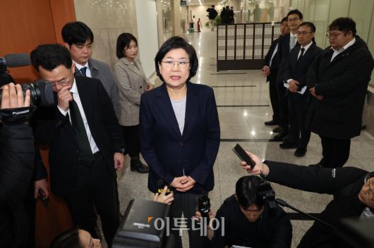 이혜훈 기획예산처 장관 후보자가 19일 서울 여의도 국회에서 인사청문회 관련 입장을 밝히고 있다. 고이란 기자 photoeran@