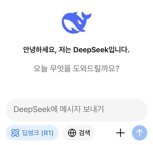 ▲ 생성형 AI프로그램 딥시크. ⓒ딥시크 화면 갈무리.
