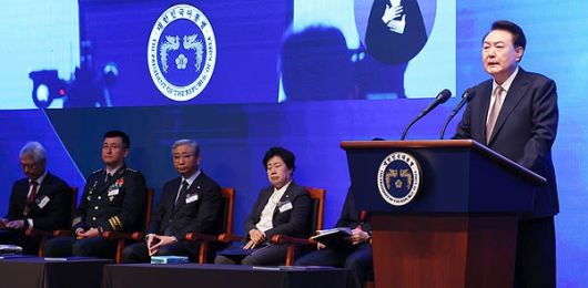 ▲2024년 11월 22일 서울 장충동 신라호텔에서 개최된 국가조찬기도회에서 윤석열 전 대통령이 국정에 대한 소회를 밝히고 있다. ⓒ대통령실