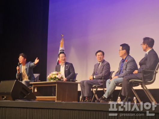 ▲5일 나주문화예술 회관에서 열린 '당찬대 원팀 토크콘서트 in 전남'.2025.07.05ⓒ프레시안(김보현)