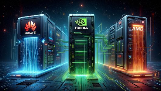 AI 슈퍼컴퓨팅 시장에서 화웨이, 엔비디아, AMD가 경쟁을 벌이고 있다 [사진: Reve AI]