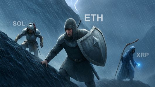 이더리움, 솔라나, 리플 등 주요 알트코인에 적신호가 켜졌다. [사진: Reve AI]