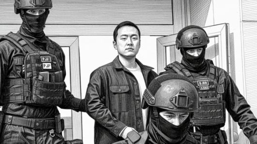 몬테네그로 사법 당국에 호송되는 권도형을 형상화한 가상 이미지 [사진: 구글 제미나이]