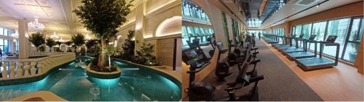 실내 수영장과 피트니스 클럽. /사진=나원식 기자.