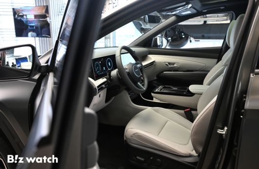 현대자동차가 강남구 현대모터스튜디오서울에서 상품 경쟁력을 강화한 대표 준중형 SUV '더 뉴 투싼'을  출시했다. /사진=이명근 기자 qwe123@