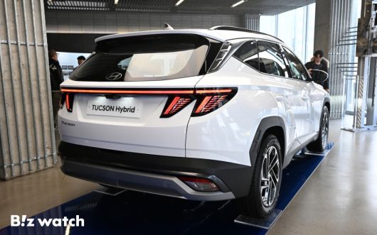 현대자동차가 강남구 현대모터스튜디오서울에서 상품 경쟁력을 강화한 대표 준중형 SUV '더 뉴 투싼'을  출시했다. /사진=이명근 기자 qwe123@