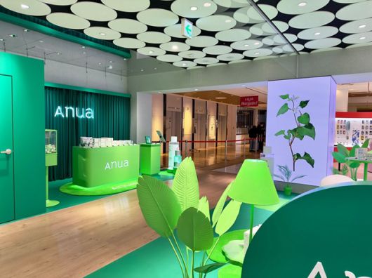 일본 오토코스메에서 열린 아누아의 팝업스토어./사진=더파운더즈 제공