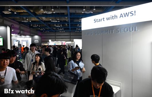 14일 서울 강남구 코엑스에서 '아마존웹서비스(AWS)서밋 서울'이 개최되고 있다./사진=이명근 기자 qwe123@