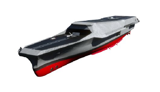 HD현대중공업 미래형 무인전력모함(모델명 HCX-23 Plus)의 조감도./사진=HD현대중공업