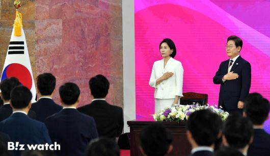 4일 서울 국회 로텐더홀에서 이재명 제21대 대통령 취임식이 개최되고 있다./사진=이명근 기자 qwe123@