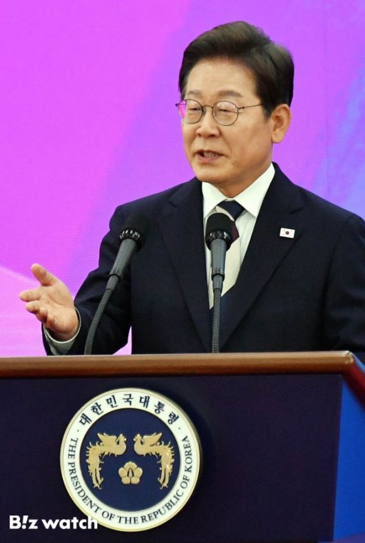 4일 서울 국회 로텐더홀에서 이재명 제21대 대통령 취임식이 개최되고 있다./사진=이명근 기자 qwe123@