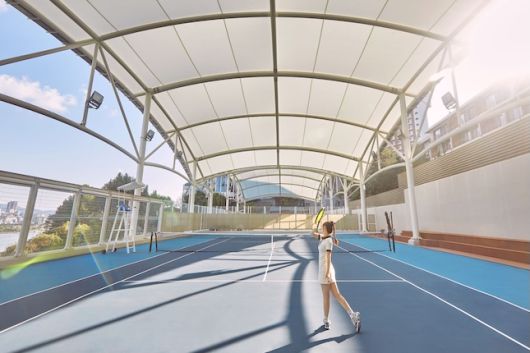 워커힐 야외 테니스코트인 테네즈파크. / 사진=워커힐 호텔앤리조트