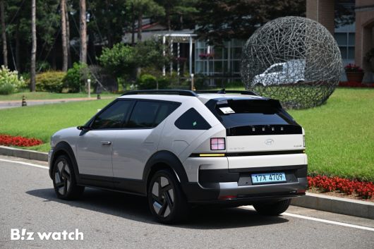 현대자동차의 수소전기차 '디 올 뉴 넥쏘' 후면./사진=이명근 기자 qwe123@