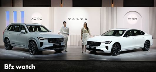 볼보자동차코리아가 2일 서울 광진구 비스타 워커힐에서 신형 S90과 XC90을 공개하고 있다./사진=이명근 기자 qwe123@