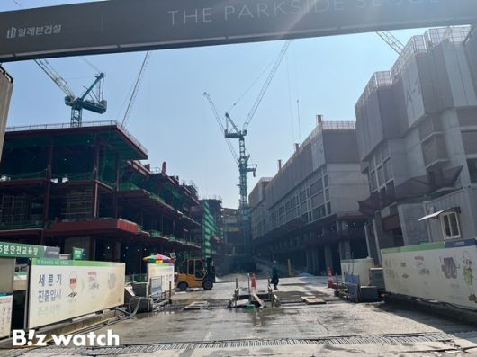 더파크사이드서울 공사현장./사진=정지수 기자