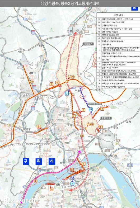 남양주왕숙, 왕숙2 광역교통개선대책/자료=LH 제공