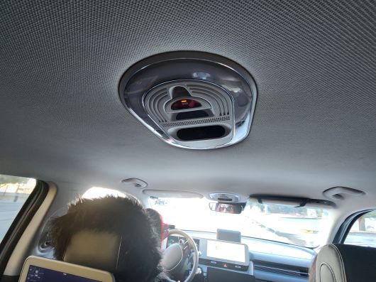 1열과 2열 천장에는 SOS버튼이 있다./사진=도다솔 기자