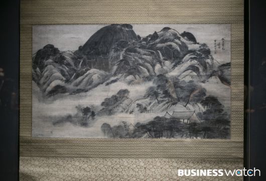 2021년 국립중앙박물관 전시에서 '인왕제색도'./사진=이명근 기자 qwe123@