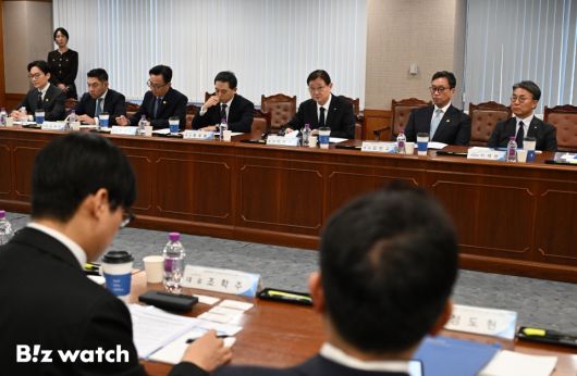 이찬진 금융감독원장이 20일 서울 여의도 금감원 중회의실에서 열린 'PEF 운용사 CEO(최고경영자) 간담회'에 참석해 모두발언을 하고 있다./사진=이명근 기자 qwe123@