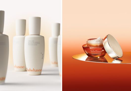 설화수가 영국 온라인 플랫폼 '컬트뷰티'에서 선보이는 윤조에센스(왼쪽)와 자음생크림(오른쪽). / 사진=아모레퍼시픽