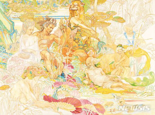 [서울=뉴시스] 최민화,조선진(朝鮮津) ? 공후인Ⅱ_2018_캔버스에 유채_97x130.3cm.jpg