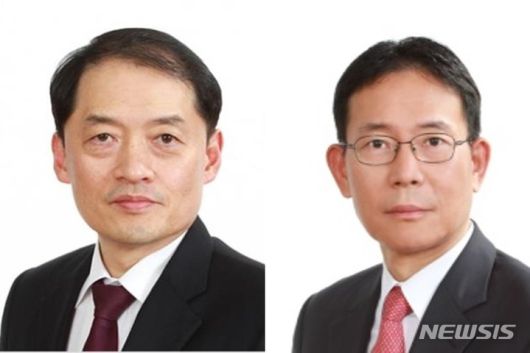 [서울=뉴시스]현대자동차그룹이 17일 임원 203명을 신규 선임하는 임원 인사를 단행했다. 왼쪽부터 김선섭 글로벌사업관리본부장 부사장, 오익균 현대차 러시아권역본부장 부사장. (사진=현대차그룹 제공)