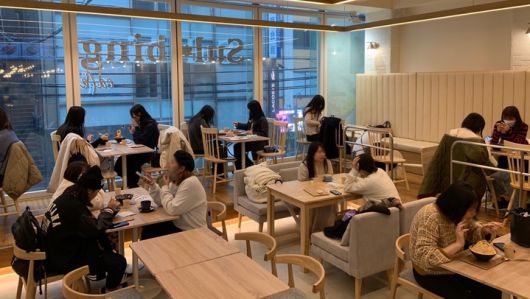 [서울=뉴시스]설빙 일본 후쿠오카점의 모습.(사진출처: 설빙 제공)