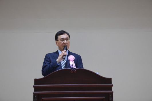 [서울=뉴시스]DB하이텍이 29일 오전 경기 부천 본사에서 제70기 정기주주총회를 개최했다. 의장인 최창식 대표이사 부회장이 인사말을 하고 있다. (사진 = DB하이텍) photo@newsis.com *재판매 및 DB 금지