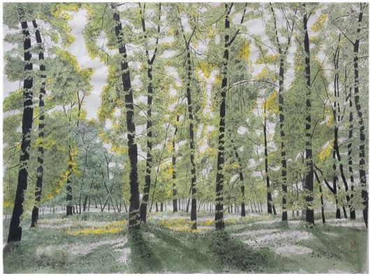 프랑스 디종파크의 수직채광,92x72cm,수묵담채 *재판매 및 DB 금지