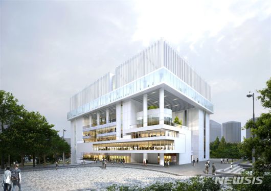 [서울=뉴시스]서울 시내 8개 대학이 첨단시설 확보를 위한 건물 신증축, 혁신캠퍼스 설계 등 본격적인 공간구조 개선에 나섰다. 대학 용적률과 높이 규제를 완화하는 서울시의 '대학공간혁신 방안'에 따른 것이다. 서강대 지덕체융합관 투시도. (사진=서울시 제공). 2023.12.13. photo@newsis.com