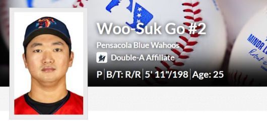 [서울=뉴시스] 더블A로 강등된 고우석. (사진 = 펜서콜라 블루 와후스 홈페이지 캡처) *재판매 및 DB 금지