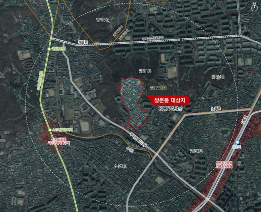 [서울=뉴시스] 쌍문동 460 위치도. 2025.02.21 (사진 제공=서울시) photo@newsis.com *재판매 및 DB 금지