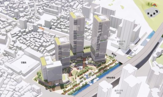 [서울=뉴시스] 서울 홍제역 역세권 활성화 사업 조감도. 2025.04.24 (사진 제공=서울시) photo@newsis.com *재판매 및 DB 금지