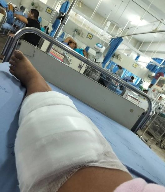 [서울=뉴시스] 치료 중인 수핀 완펜.(사진=페이스북 갈무리) *재판매 및 DB 금지