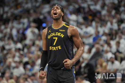 [미니애폴리스=AP/뉴시스] 미국프로농구(NBA) 골든스테이트 워리어스의 버디 힐드. 2025. 5. 6.