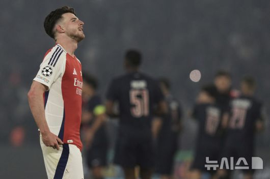 [파리=AP/뉴시스]아스널, UCL 결승 진출 실패. 2025.05.07.