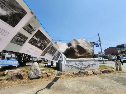 [합천=뉴시스] 서희원 기자= 12일 생명의 숲 되찾기 경남 합천군민운동본부는 일해공원에서 전두환 잔재청산 입법 촉구 단식농성에 들어갔다.  일2025. 05. 12. shw1881@newsis.com *재판매 및 DB 금지