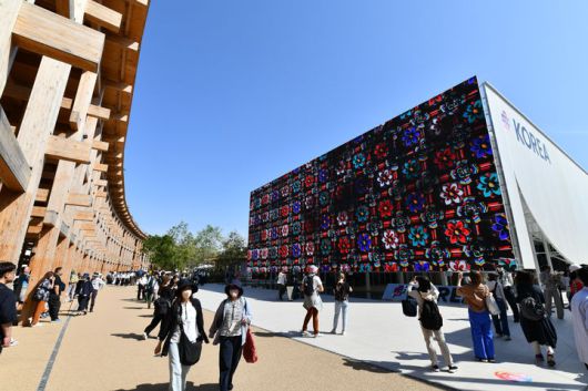 [오사카=뉴시스] 13일 2025 오사카·간사이 엑스포 한국관에 공개된 국가유산 미디어아트 (사진=국가유산청 제공) 2025.05.13. photo@newsis.com *재판매 및 DB 금지