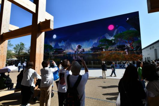 [오사카=뉴시스] 13일 2025 오사카·간사이 엑스포 한국관에 공개된 국가유산 미디어아트 (사진=국가유산청 제공) 2025.05.13. photo@newsis.com *재판매 및 DB 금지