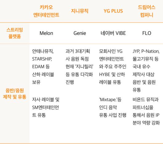 [서울=뉴시스] 국내 주요 DSP 음원 제작유통 현황. (사진 = EY Analysis 제공) 2025.05.22. photo@newsis.com *재판매 및 DB 금지