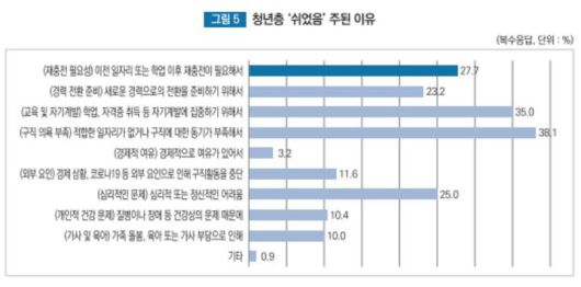 [서울=뉴시스] 쉬었음 청년의 주된 이유. 2025.05.23. (자료=한국고용정보원 제공) *재판매 및 DB 금지